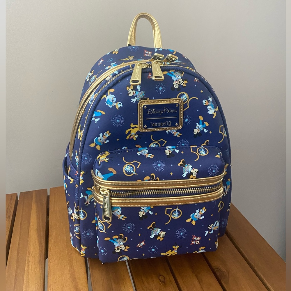 Disney 50th Anniversary Blue Loungefly Backpack